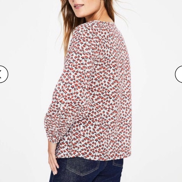Boden Esme Conker Crocus Floral Blouse Size 8 - Picture 3 of 12